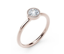 De Beers Forevermark Tribute 1/3 CT TW Diamond Ring 18K Rose Gold Size 7 New