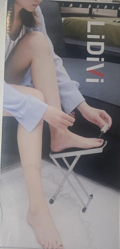 Lidivi Pedicure foot stool metal foldable stand
