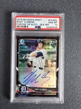 2018 Bowman Chrome Draft Kody Clemens Auto Black /75 PSA 10 