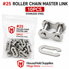  25 Master Link Stainless Steel Roller Chain Connecting Link 10pcs 