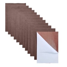 Jtnohx Self Adhesive Felt Sheets, 11 Pieces Stiff Sticky Felt, Small, Brown