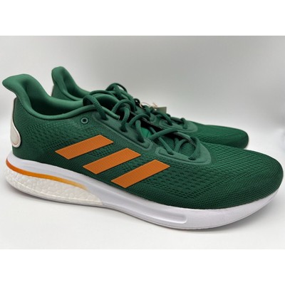 Adidas Supernova Miami Hurricanes Running Men's Green H01295 Size 13 NWT 