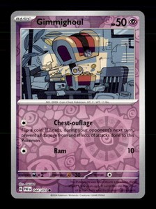 gimmighoul pokemon card value - 198/182 - Paradox Rift - Illustration Rare Psychic / 50 / Basic Attack 1 Gimmighoul 198/182 - Holofoil SV04