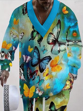 Men's Outfit 2 Piece Set Shirt Pants Suit PLUS SIZE BIG 3XL