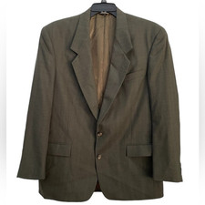 Christian Dior Monsieur 100 Wool Striped 2 Button Blazer Men's 44R