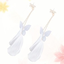  Statement Earrings Wedding for Bride Non-pierced Clip Bridal Drop