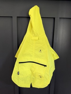 NWT BARK Home The Dry Dog Raincoat Waterproof Safety Yellow Large 30 - 44  lbs