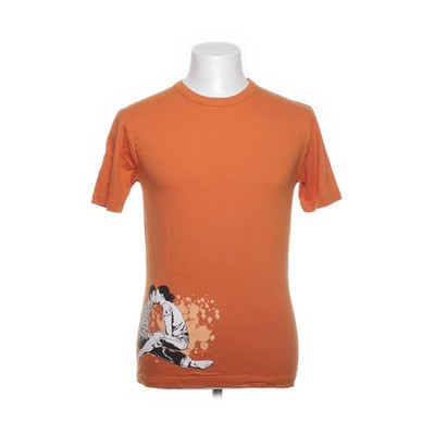 Hanes, T-shirt, Größe: L, Orange, Baumwolle, Einfarbig, Herren #09f