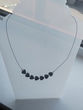 Carrie Elspeth Minimalist Black Heart Necklace Delicate Romantic Gothic Gift