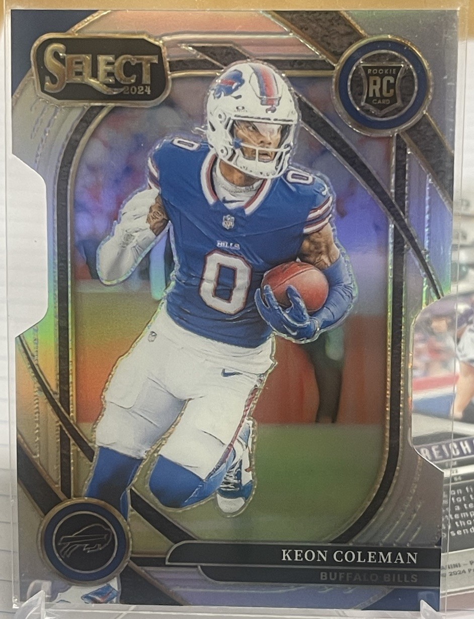 2024 Panini Select - Club Level Keon Coleman #280 Silver Die-Cut Rookie BILLS