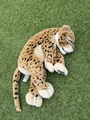 FAO Schwarz Schlafender Leopard Gepard Plüschtier Kuscheltier Vintage