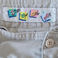 Vintage 80s State Of The Art Pleated Khaki Women's Trouser Pants Size 11/12