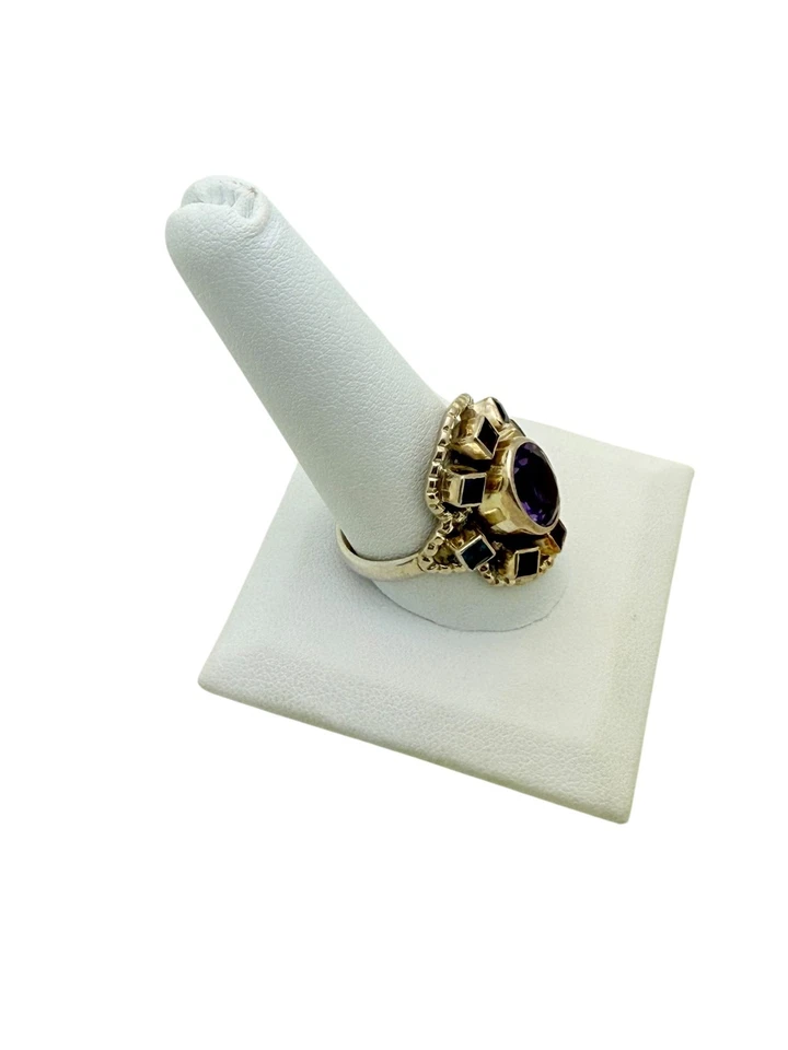 Nicky Butler Sterling Silver Amethyst Blue Topaz Pink Ring Size 11 - Image 2 of 4