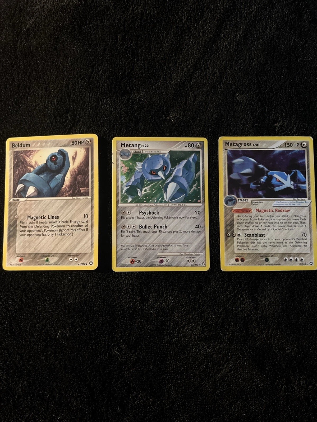 Pokemon Metagross Regular Rare Card EX Power Keepers 95/108 w/ Metang & Beldum