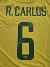 Roberto Carlos Signed Nike Authentic Brazil Soccer Jersey Beckett
