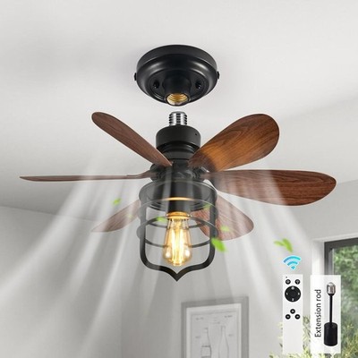 Einschraub Deckenventilator Leuchte Steckdose mit Fernbedienung E27 kleine Ventilatoren für Schlafzimmer