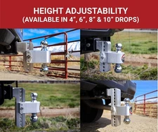 Weigh Safe CTB8-2.5 2-1/2 Inch Receiver Trailer Hitch Ball Mount