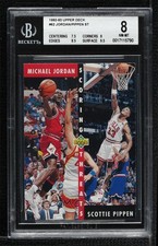 1992-93 Upper Deck Michael Jordan Scottie Pippen #62 BGS 8 HOF 0q3