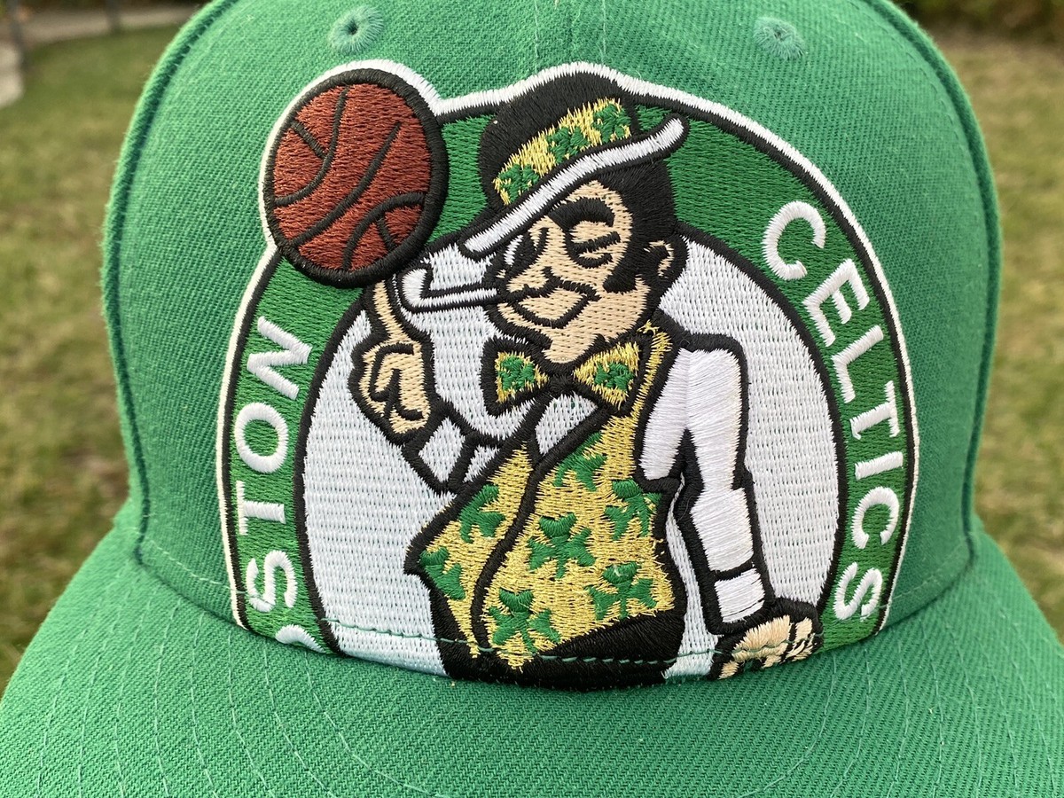 BOSTON CELTICS キャップ ベージュ/グリーン Men's New Era Kelly Green Boston Celtics Big 18x Champs
