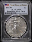 2022 W $1 Burnished American Silver Eagle PCGS SP 69 | FDOI