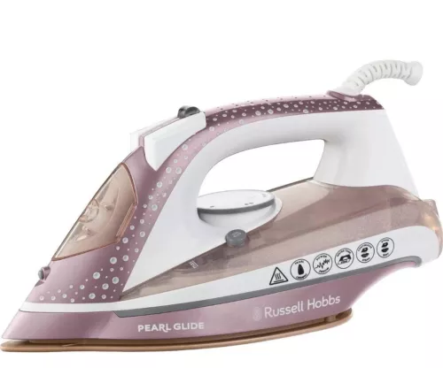 Russell Hobbs Pearl Glide Rose Steam Iron Advanced Ceramic Soleplate