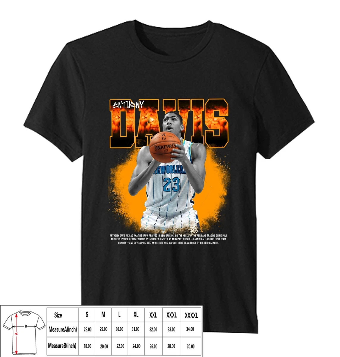 Anthony davis hot sale t shirt jersey