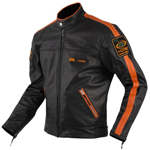 Moto chaqueta Piel de Bikers Custom Chopper Biker Orange - Zdjęcie 2 z 6