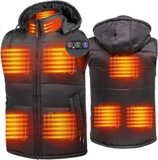 DUKUSEEK 7.4V Heated Vest Size Adjustable Heating Vest with Battery for Men