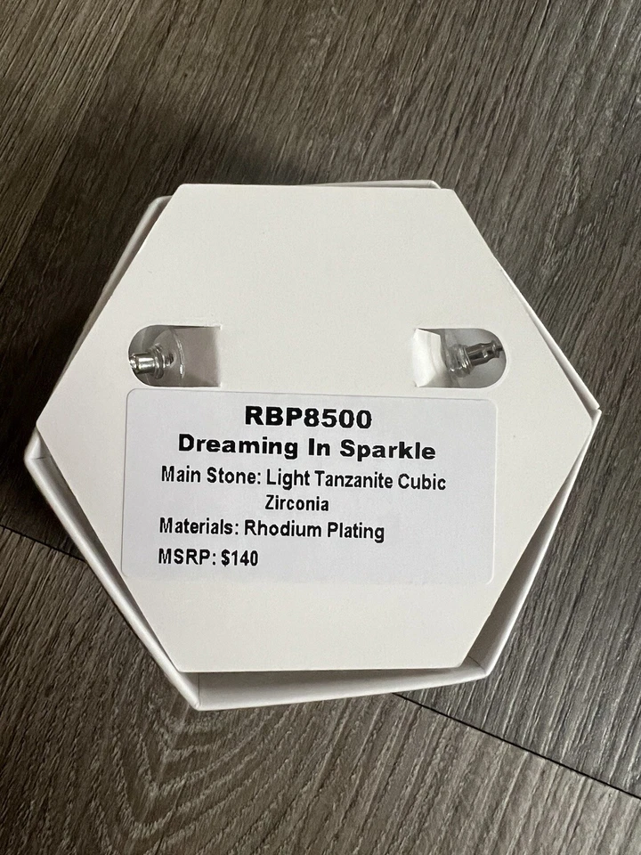 Bomb Party December 2024 dreaming in sparkle earrings Tanzanite Rhodium - Image 3 of 3