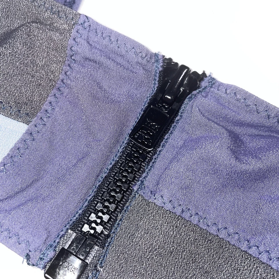 Top de bikini Lisa Marie Fernandez denim retazos cremallera frontal talla S 4-6 Foto 3 de 4