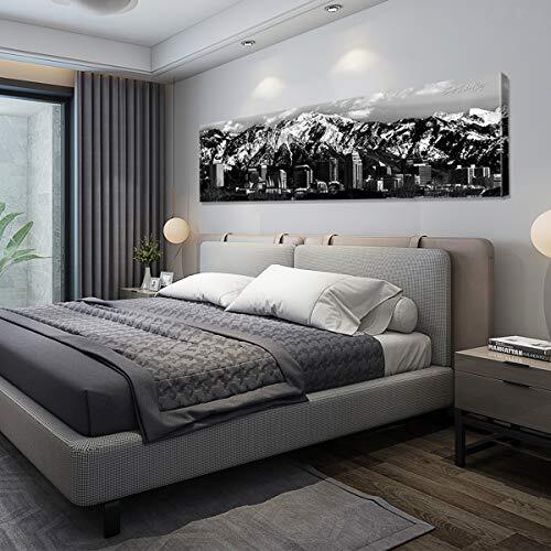 Salt Lake City Wall Art Black and White Utah 14.00" x 48.00" Salt Lake