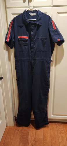 United Airline Aviation Mechanic Coverall Short Sleeve 46 L Vintage Brookhurst