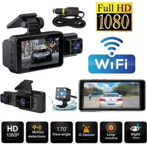 1080P Car DVR Video Dashcam FHD Auto Kamera KFZ Nachtsicht Recorder G-sensor Cam