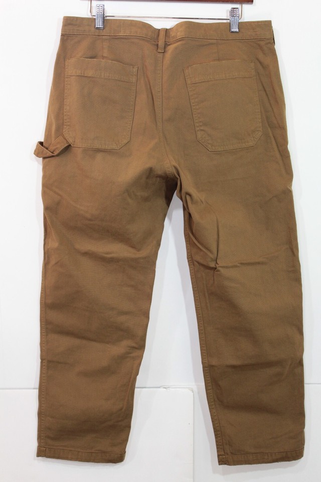 NEW Men's GAP Lightweight Carpenter Pants Relaxed Double Knee Tan 33 ...