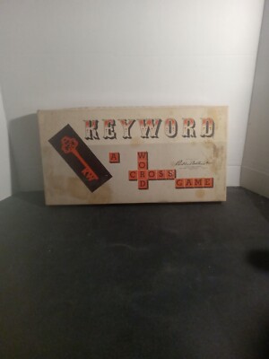 VTG 1953 PARKER BROTHERS KEYWORD A CROSSWORD GAME. Missing Instructions 