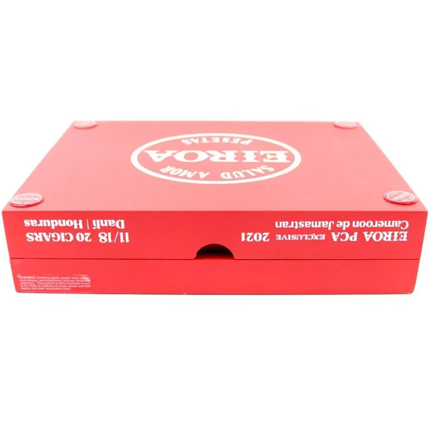 Eiroa 2021 Cameroon de Jamastran 11/18 Wooden Cigar Box 9.5" x 7.5" x 2.25"