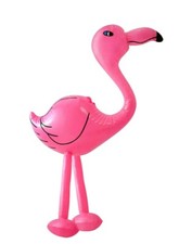 INFLATABLE FLAMINGO -SV14151 PINK BLOW UP BIRD POOL PARTY HAWAIIAN 61CM HIGH 