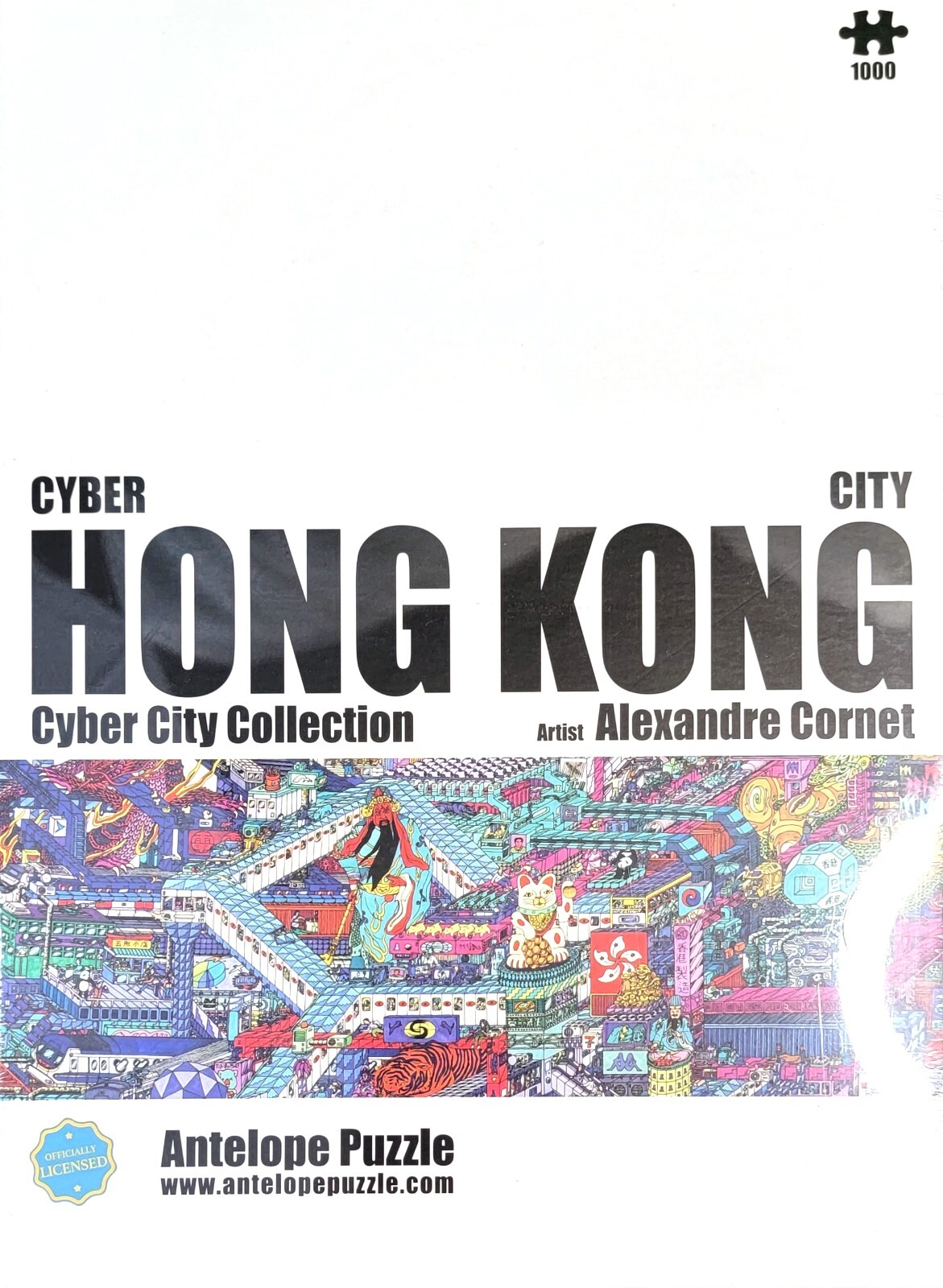 Hong Kong Jigsaw Cyber City Antelope 1000 Piece Puzzle for Adults NEW Sealed