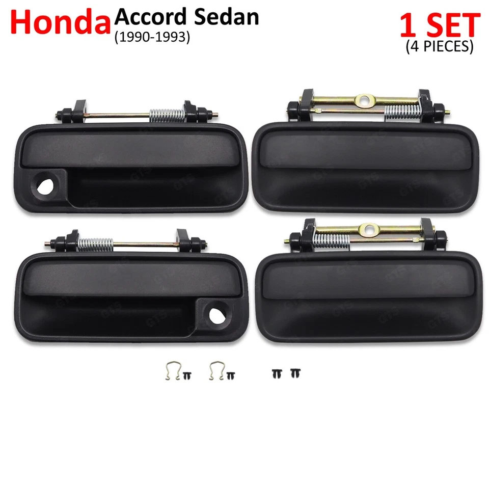 For Honda Accord Sedan 1990 - 93 Set 4Dr Outside Outer Door Handle Foto 4 de 4
