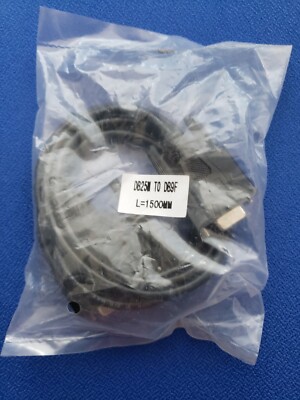 DB25 Male to DB9 Female 5 feet 1500mm serial null modem cable (Brand new sealed)