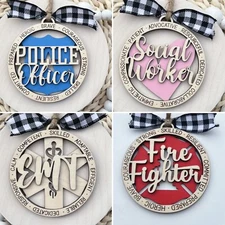 DIGITAL SVG Laser Cut File First Responders Hero Bundle Ornaments Glowforge