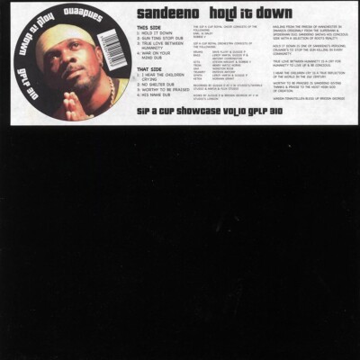 VINYL Sandeeno - Hold It Down (2009 FIRST PRESS)