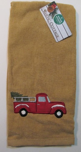 Christmas Bath Theme RETRO TRUCK Soap or Lotion Dispenser & Hand Towel (1) - Picture 5 of 6