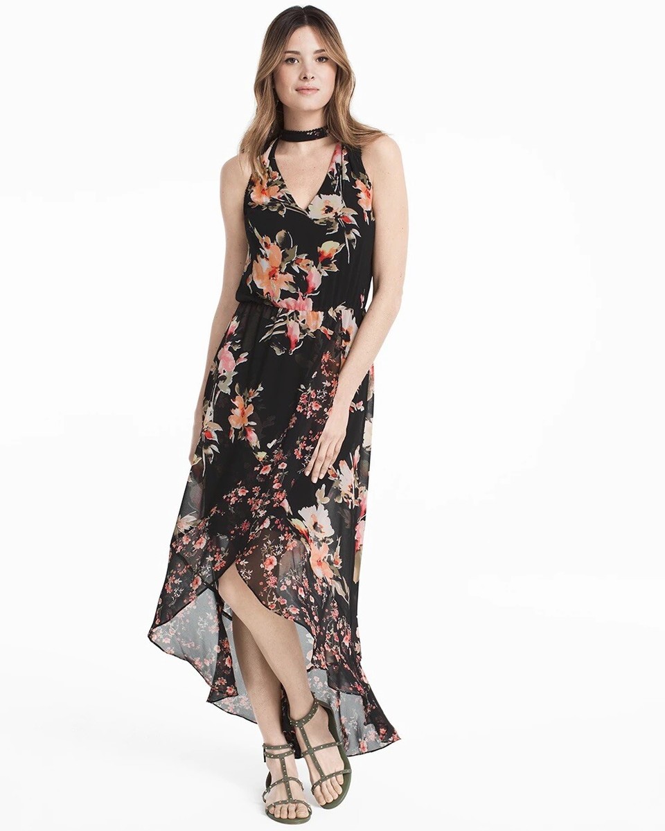 maxi white house black market dresses floral dress this dress also features size-au-12 23 most fashionable rappers COLOR:French Blue
