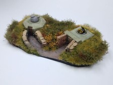 1:72 Diorama: 2 kl. eingegr. Bunker mit FT-17 Turm + MG-Schütze (3d Druck) Set 1