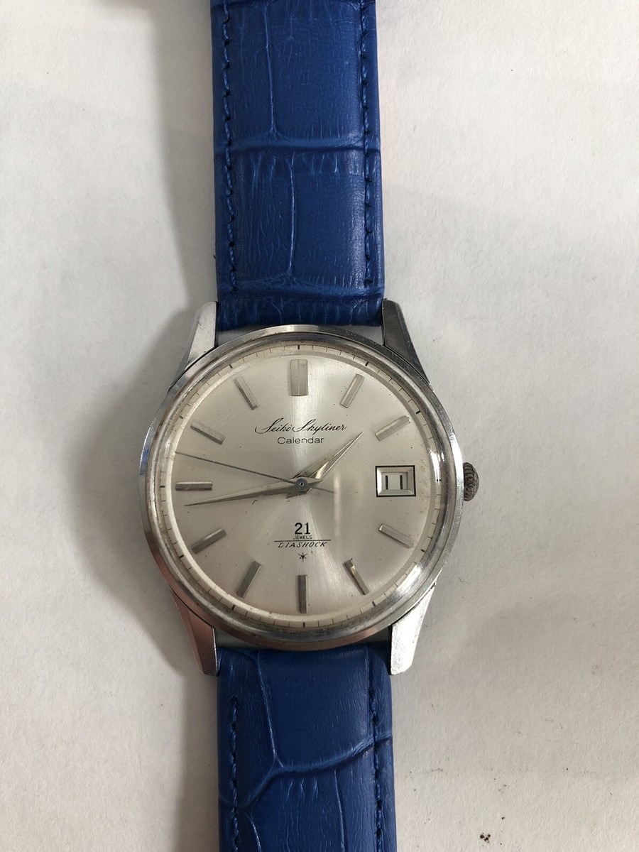 Vintage SEIKO SKYLINER CALENDAR 21J J15019 MENS WATCH Japan