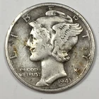 1943 Mercury Dime - Very Fine (VF) KM#140 - 90% Silver - 6261
