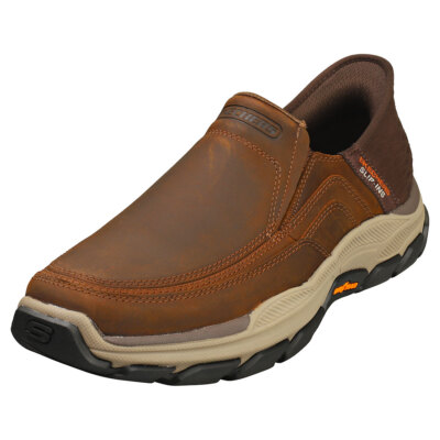 Skechers Slip-ins Respected Mens Slip On Shoes in Dark Brown  display picture 2