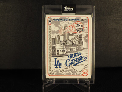 2024 Topps x Mister Cartoon LA Dodgers World Series Champions Art
