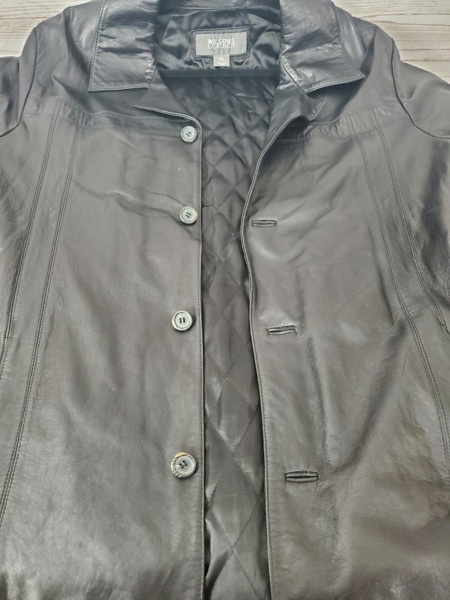 Wilson Genuine Leather Black Jacket Size XL Ladies | eBay Wilson Genuine Leather Black Jacket Size XL Ladies | eBay